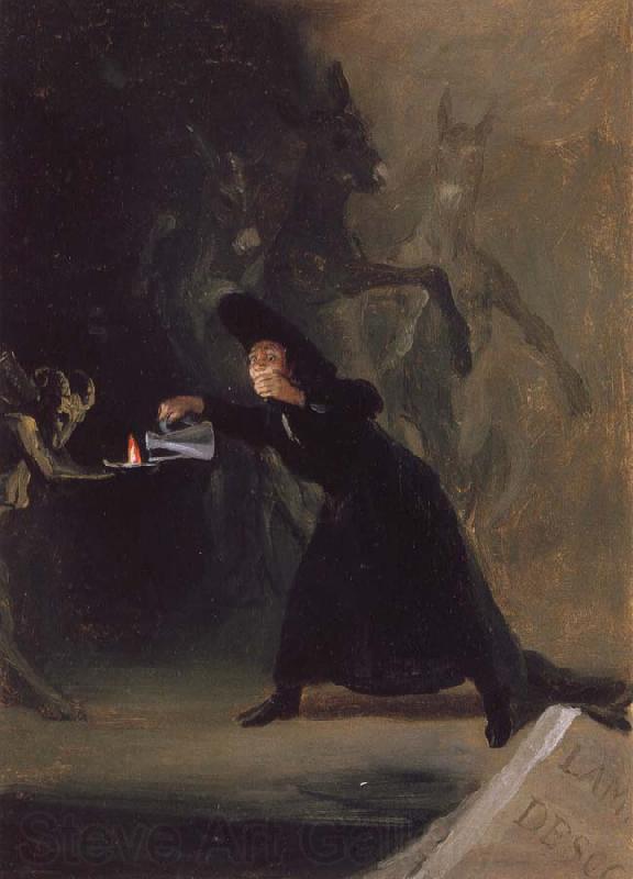Francisco de Goya A Scene from El Hechizado por Fuerza Spain oil painting art